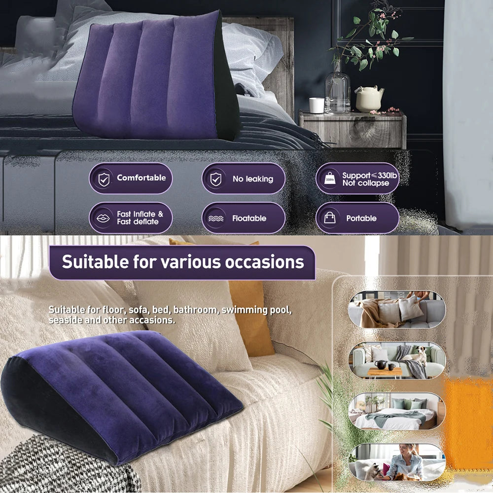 Portable Triangle Inflatable Pillow