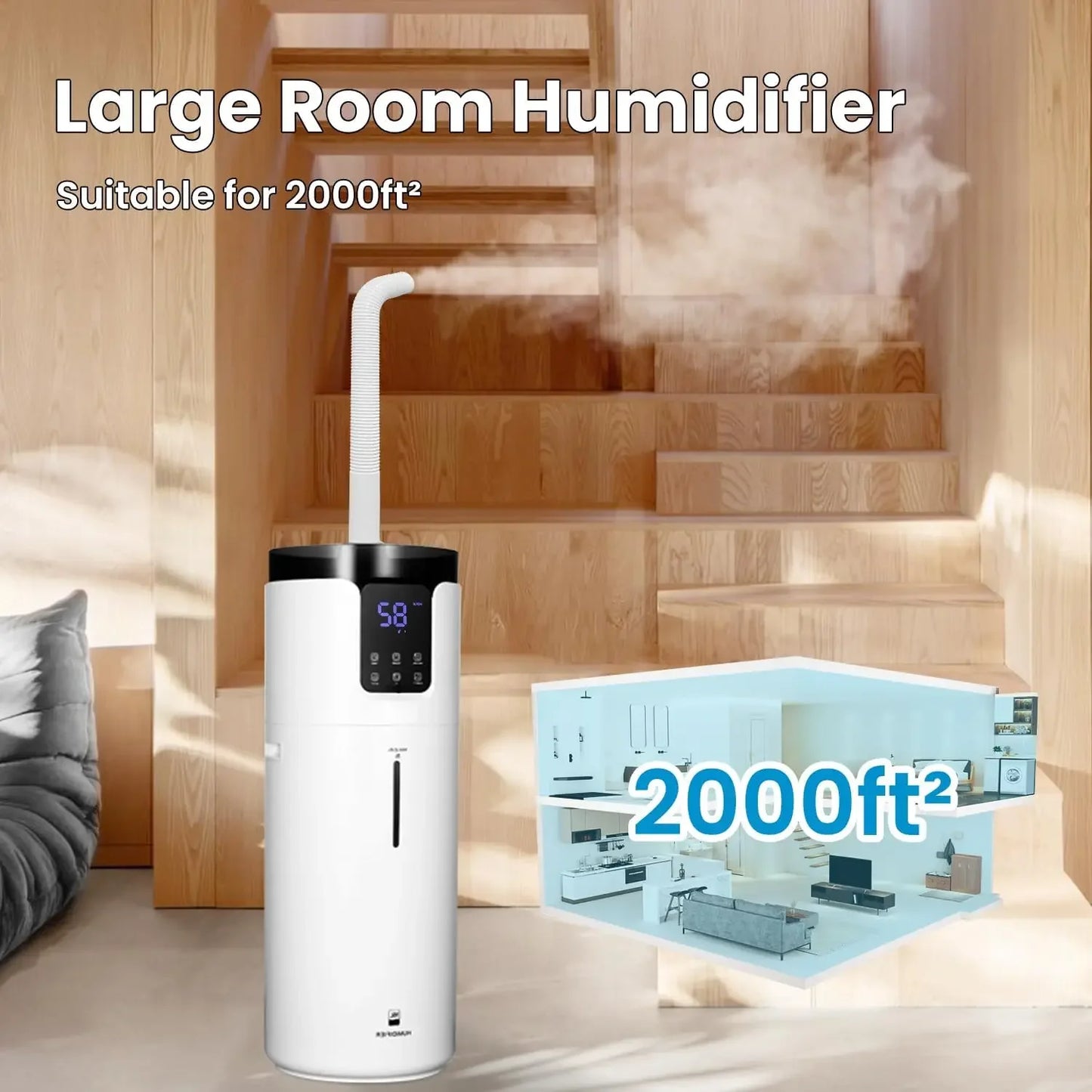 Cool Mist Top Fill Floor Humidifiers