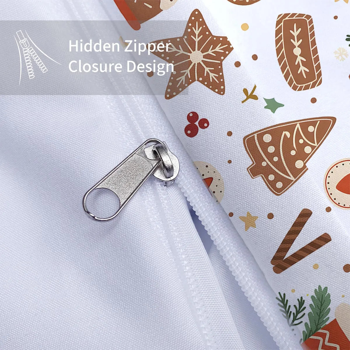 Christmas Cottage Gingerbread Breathable Bedding Set