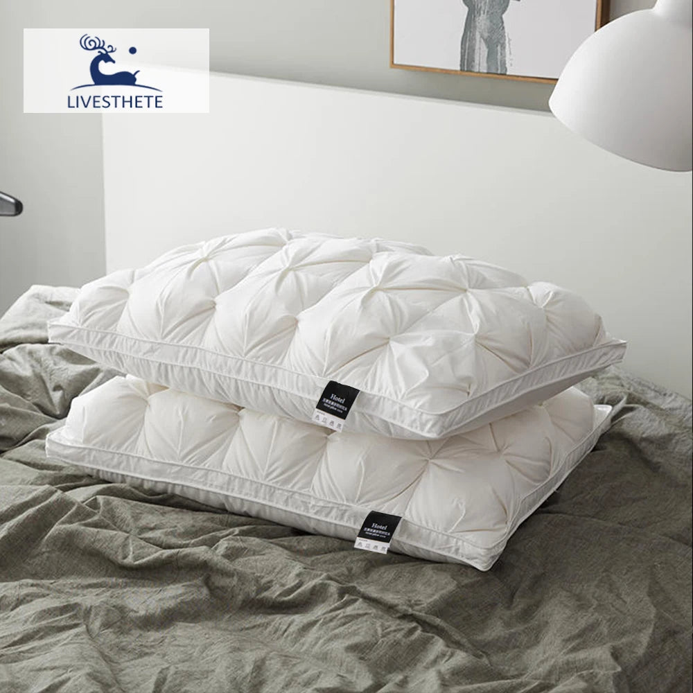 Liv-Esthete White Goose Down Pillow