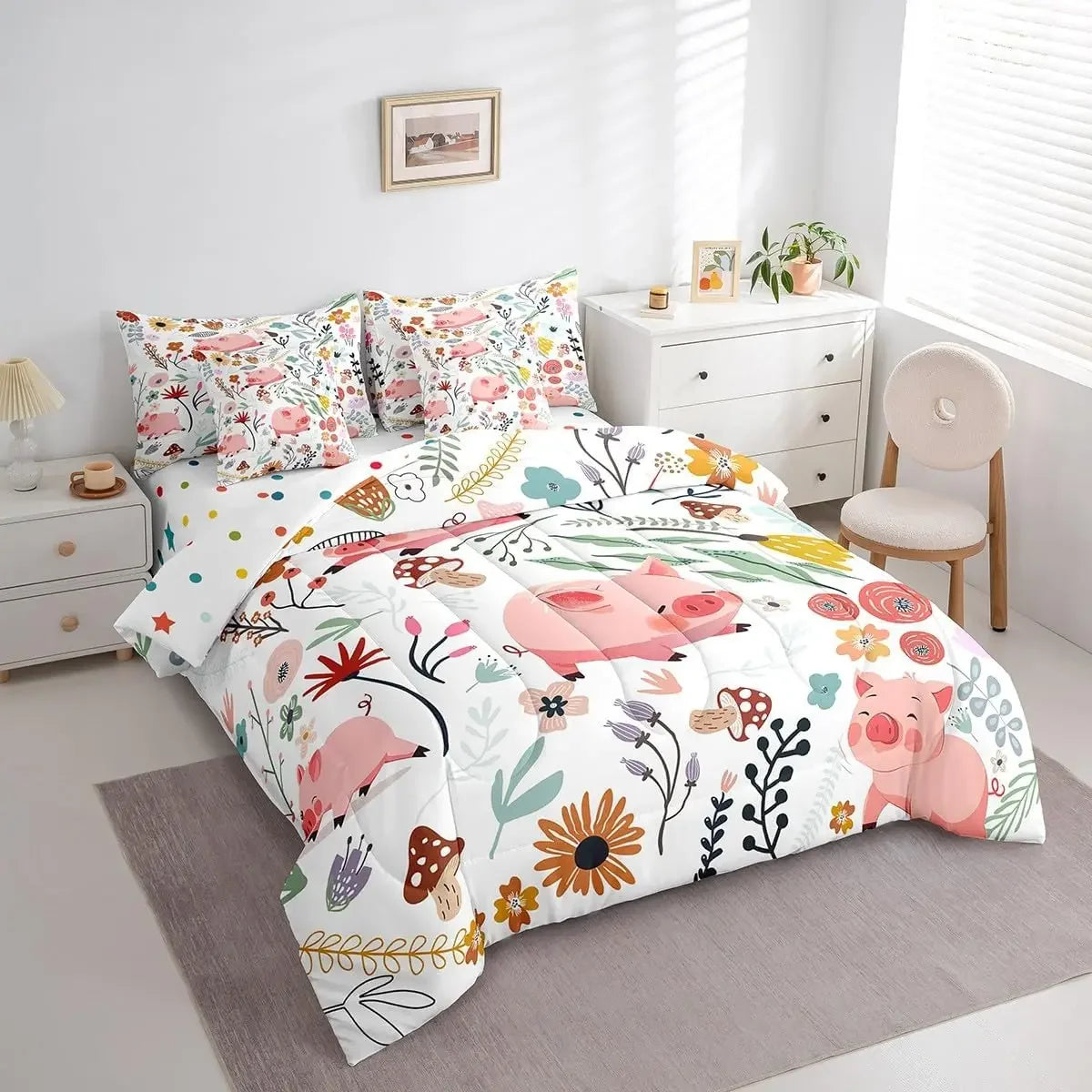 Mushroom Floral Cartoon Animal Bedding Sets