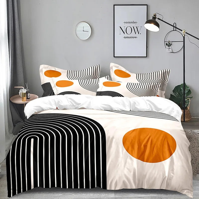 Rainbow Sun Circles Boho Bedding Sets